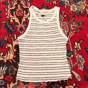 Universal Thread Black and White Striped Tank Top